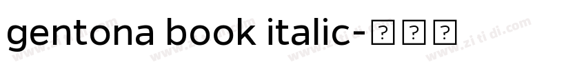 gentona book italic字体转换